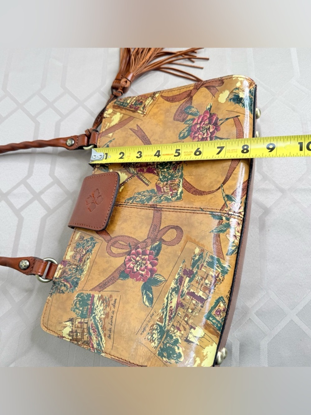 Patricia Nash My European Trip RIENZO Leather Satchel Bag - Picture 11 of 12